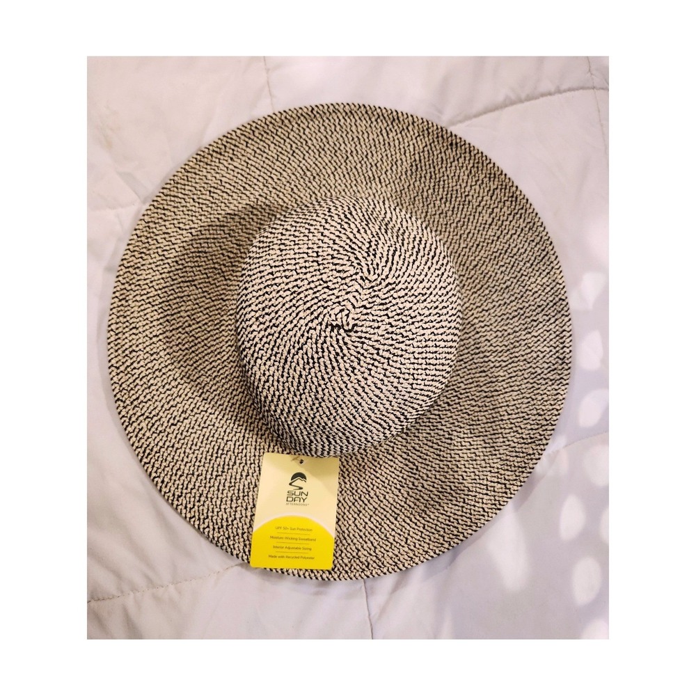 Sun Day UV Charleston Hat‎ O S Pepper Tweed Wide Brim Boho Beach Cottagecore